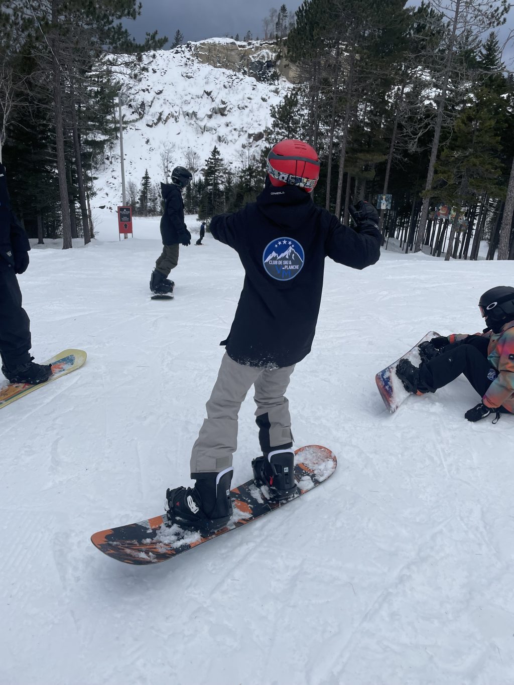 Club de ski et planche